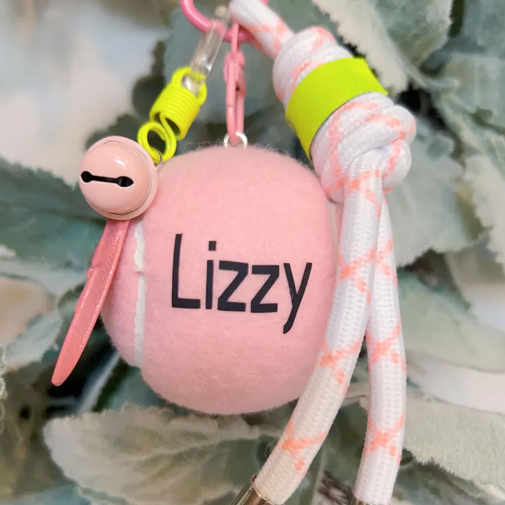 Personalized Pink Tennis Ball Keychain, Gift for Tennis Lover, Pink Tennis Keychain, The Gift of Customizable Tennis Balls
