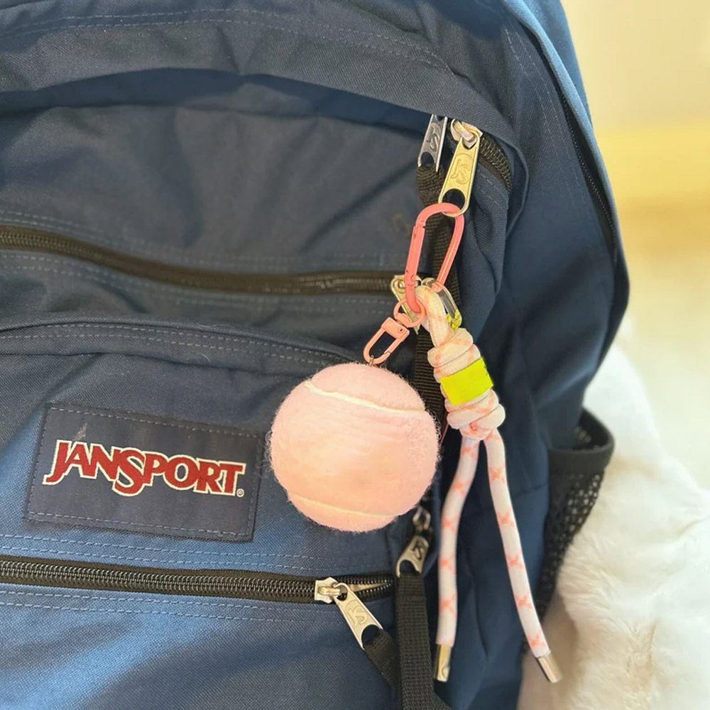 Personalized Pink Tennis Ball Keychain, Gift for Tennis Lover, Pink Tennis Keychain, The Gift of Customizable Tennis Balls