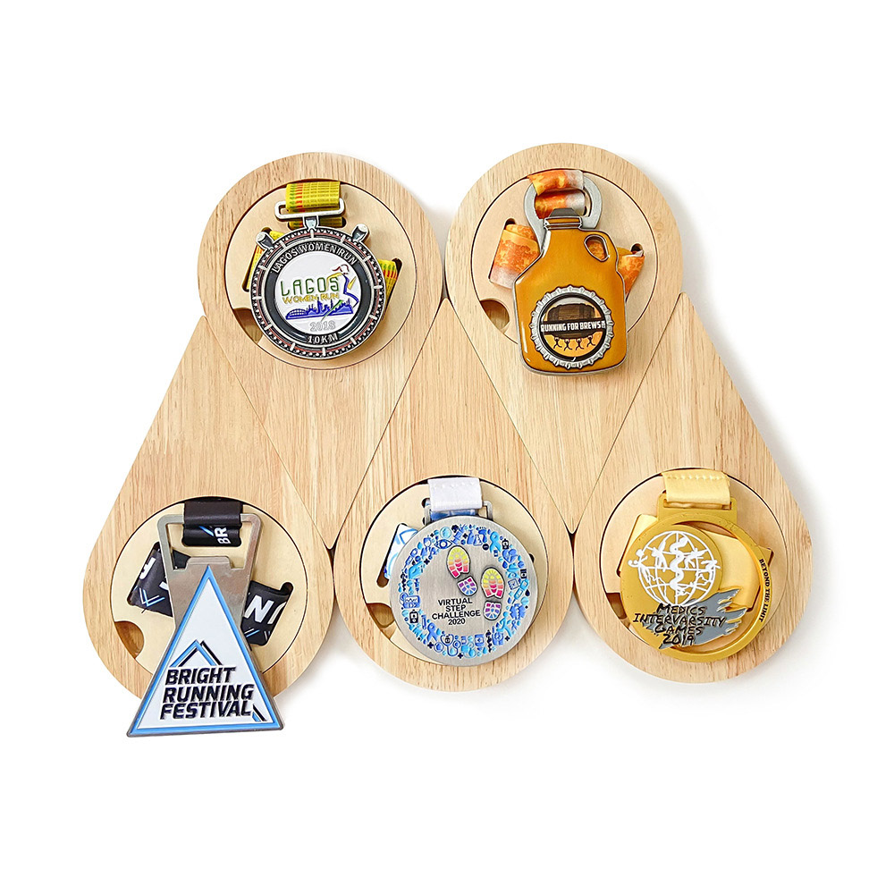 Personalized Medal Holders, Display Medal Collection/Medal Display/Premium Medal Holders/Running Medal Holder/Running Gift/Water Drop Medal Stand/Winner's Medal