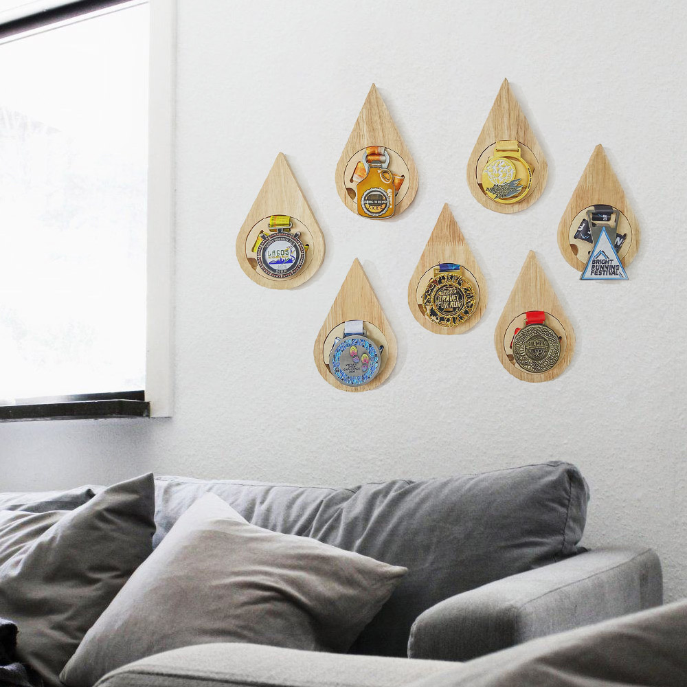 Personalized Medal Holders, Display Medal Collection/Medal Display/Premium Medal Holders/Running Medal Holder/Running Gift/Water Drop Medal Stand/Winner's Medal