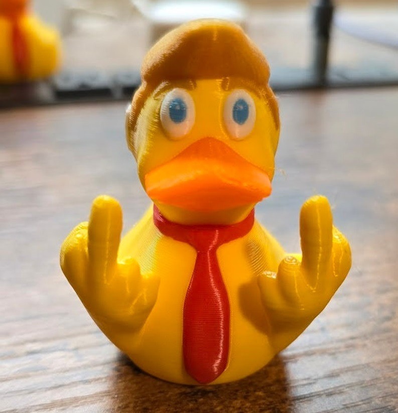 Hot Sale 50%OFF, Double Middle Finger Duck with Ear BandAid