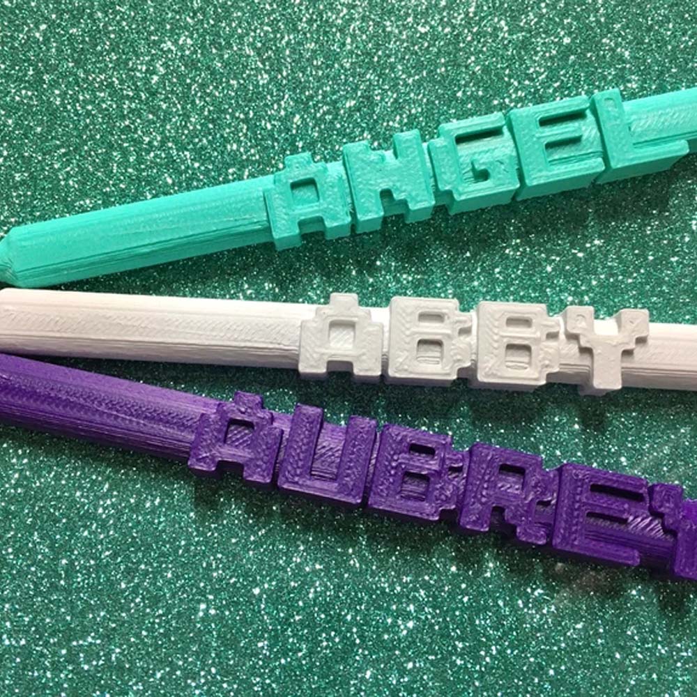 (Set of 2pcs)Personalized Pens, 3D Printed Pen Holder with Name, Stocking Stuffer Gift for Students, Teachers, Co-worker