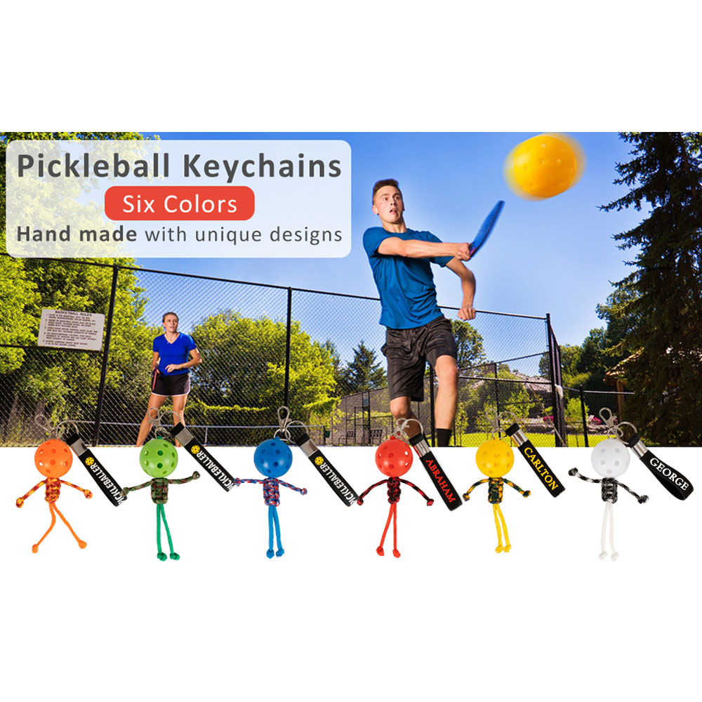 Personalized Pickleball Handmade Keychains for Bags, Pickleball Accessories Ornament for Man Woman, Unique Gifts for Sports Lovers/Pickleball Trainer