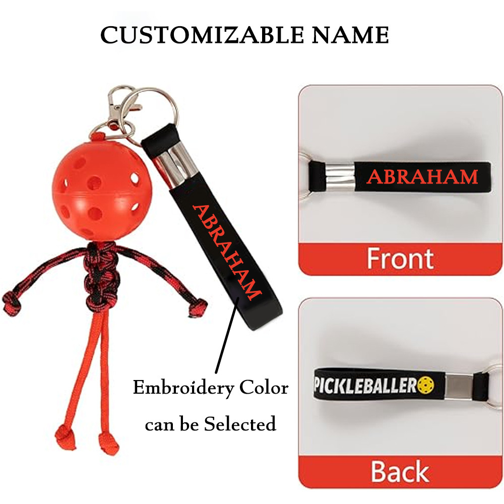 Personalized Pickleball Handmade Keychains for Bags, Pickleball Accessories Ornament for Man Woman, Unique Gifts for Sports Lovers/Pickleball Trainer