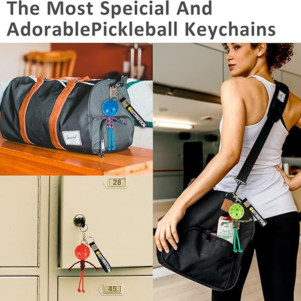 Personalized Pickleball Handmade Keychains for Bags, Pickleball Accessories Ornament for Man Woman, Unique Gifts for Sports Lovers/Pickleball Trainer