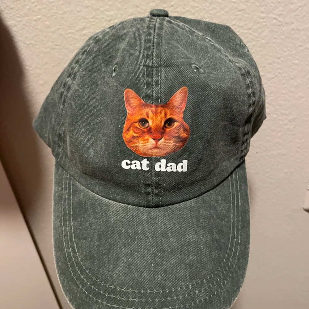 Personalized Pet Photo Hat with Pet Name, Cute Cat or dog Cap for Cat or Dog Mom Dad, Animal Lover Trucker Cap for Youth Woman Man, Gifts for Pet Lovers