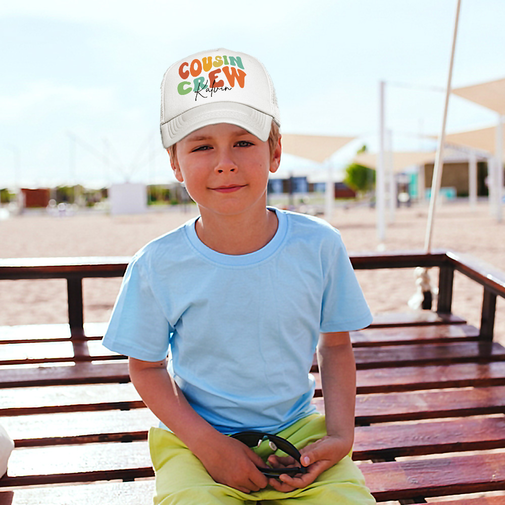 Personalized Cousin Crew Hat with Name, Perfect for Family Outings