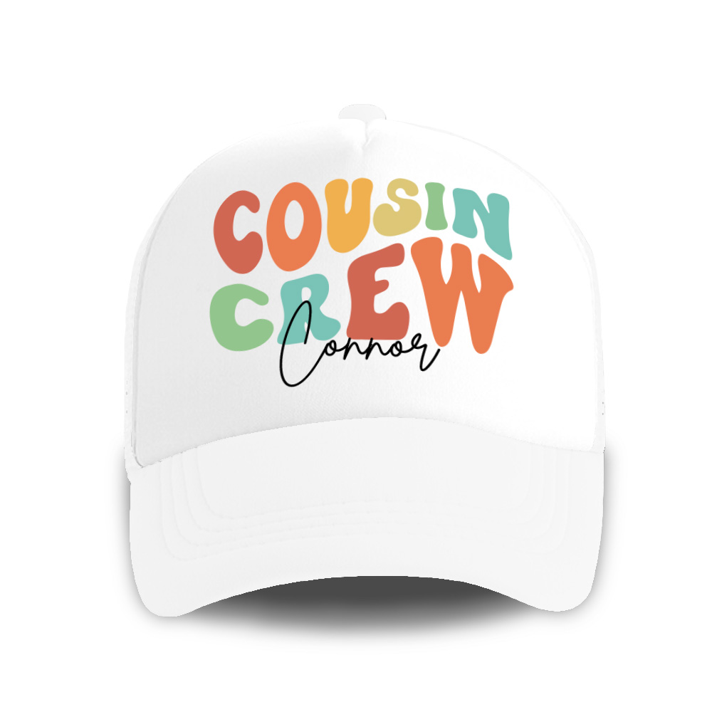 Personalized Cousin Crew Hat with Name, Perfect for Family Outings