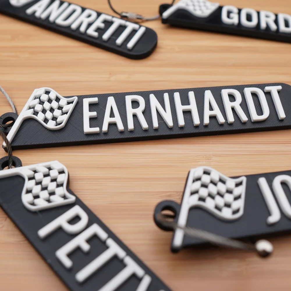 Personalized Race Fan Keychain Bag Tag, Backpack Tags, Checkered Flag Keyring, Charms, Unique Racing Fan Gift