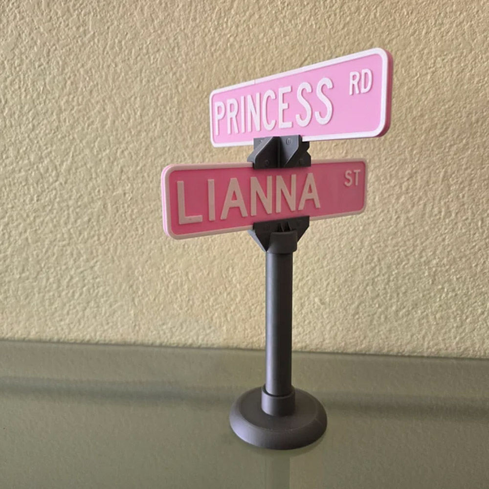 Custom Street Sign Stand, Personalized Name Plate Street Signage, Road Sign, Desk Name
