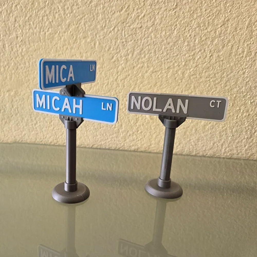 Custom Street Sign Stand, Personalized Name Plate Street Signage, Road Sign, Desk Name