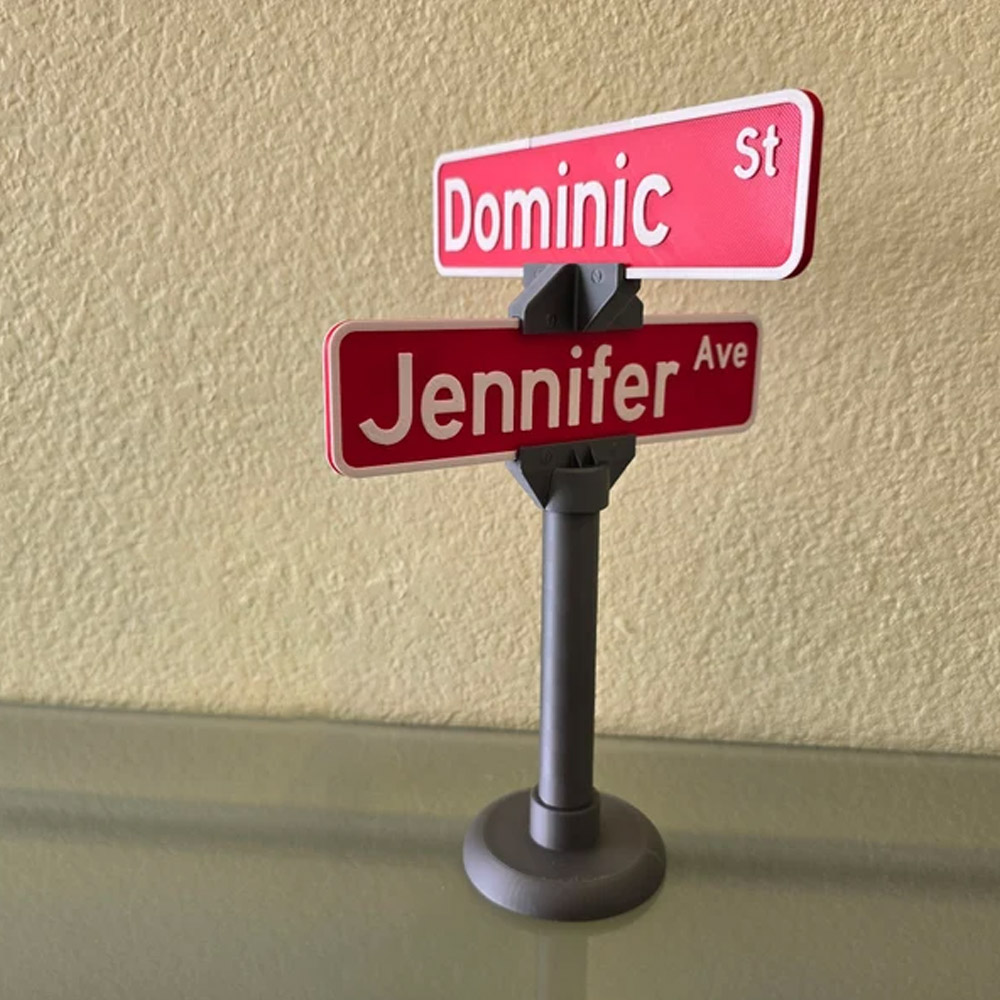 Custom Street Sign Stand, Personalized Name Plate Street Signage, Road Sign, Desk Name