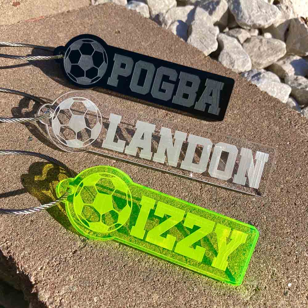 Soccer Bag Tag, Soccer Personalized Keychain, Back to School Bag Tag, Keyring, Backpack Tag, Sports Tag, Sports Keychains, Kids Tag