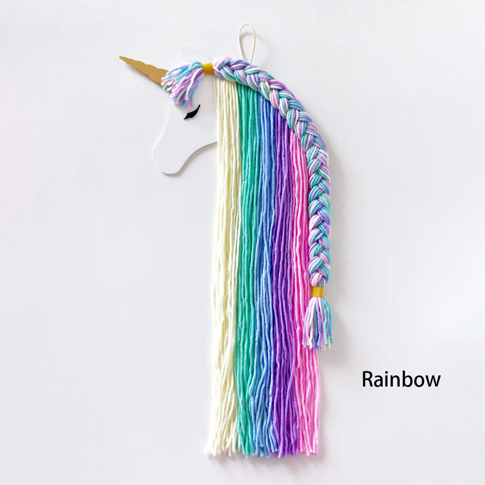 Personalized Unicorn Hair Clip Hanger, Cute Hair Accessories Organizer, Hair Bow Headband Clip Holder for Girls, Macrame Bow Holder, Gifts for Girls