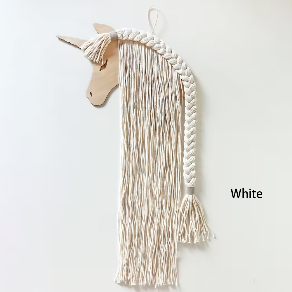 Personalized Unicorn Hair Clip Hanger, Cute Hair Accessories Organizer, Hair Bow Headband Clip Holder for Girls, Macrame Bow Holder, Gifts for Girls