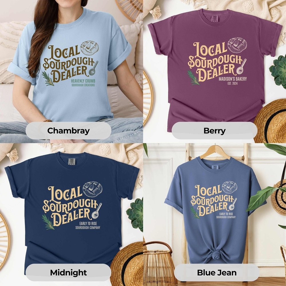 Personalized Sourdough Bread Shirt, Sourdough Gifts Baking Shirt Custom Sourdough Dealer Shirt, Bread Making Homestead Christian Breadmaking