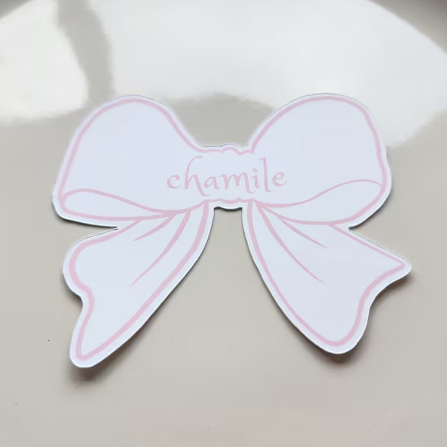 Printed Bow Ribbon Shaped Place Cards, Name Cards Wedding | Place Cards, Bridal Shower Place Cards, Christening, Baptism