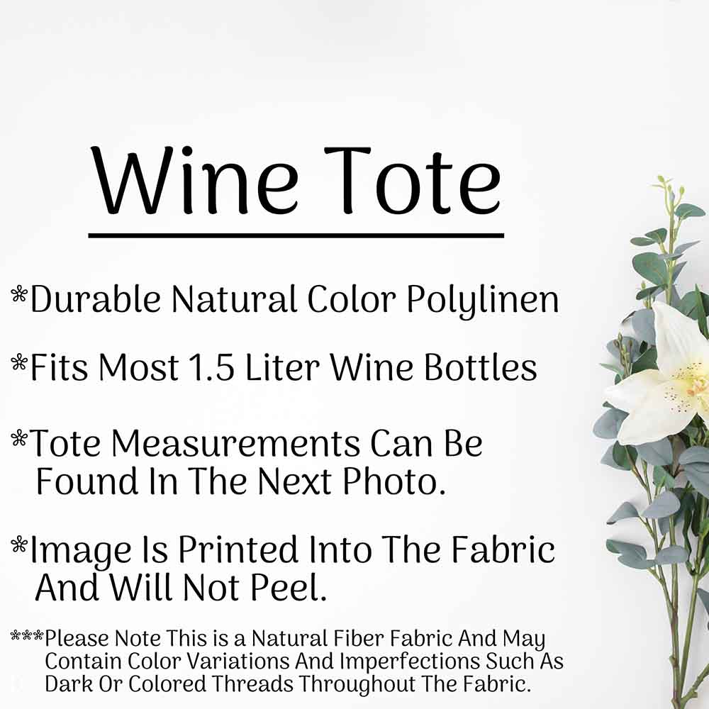 Personalized Name Wine Tote Bag, Custom Wine Holder for Large Bottle, Gift for Bridesmaid Girls Trip