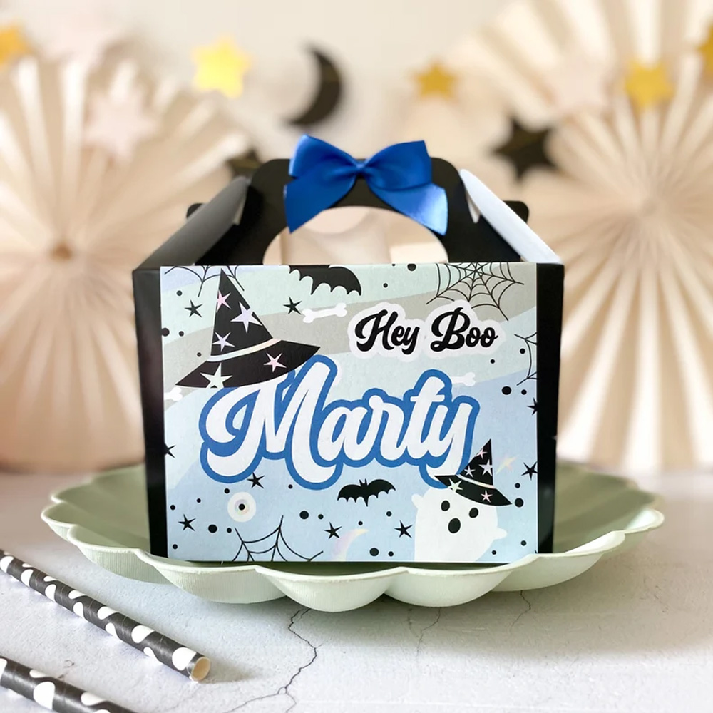 (Set of 2pcs)Halloween Trick or Treat Box, Cute Halloween, Childrens Gift Party Boxes, Favour Picnic Lunch Boxes, Halloween Gift for Kids