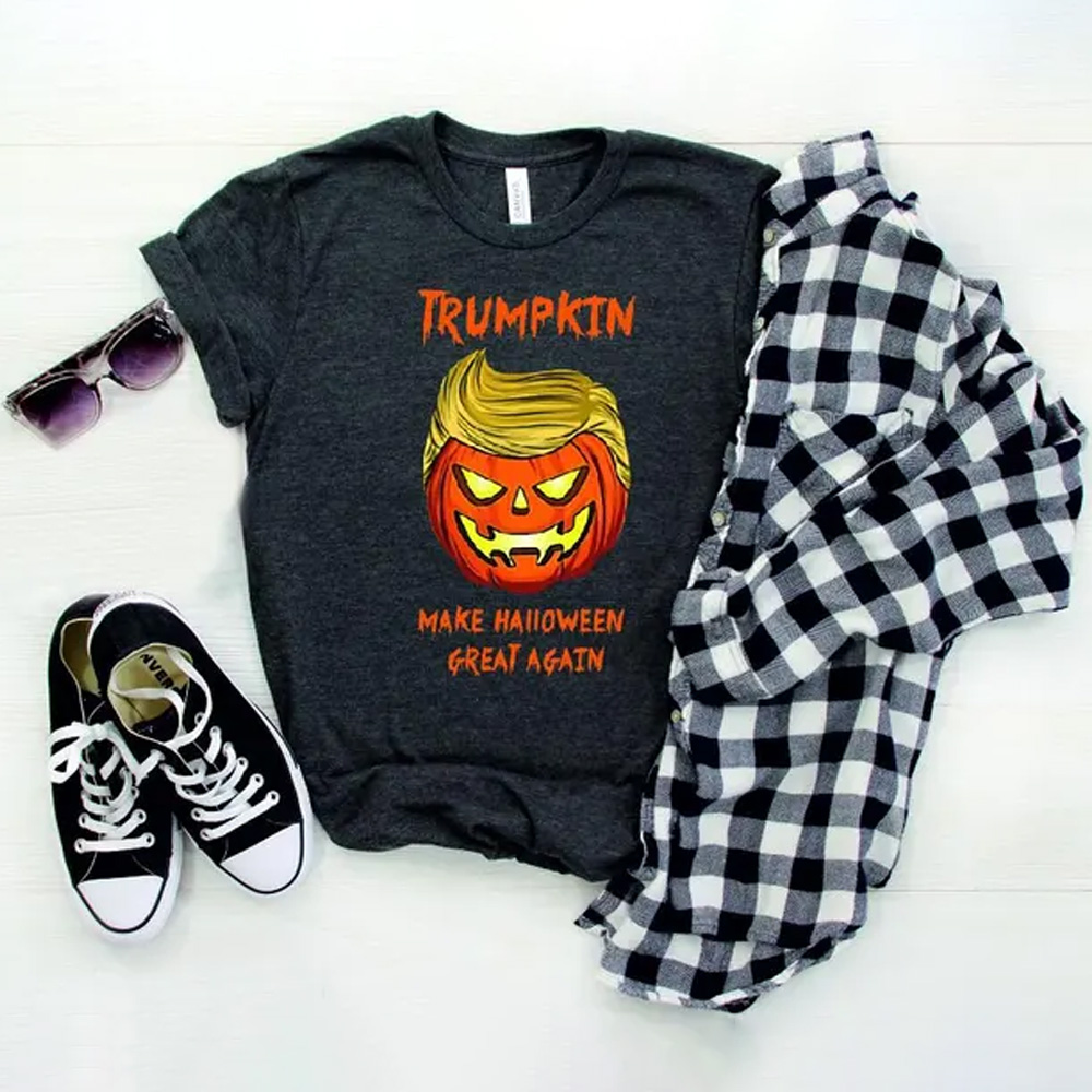 Personalized Halloween Trumpkin T-Shirt/Sweatshirt, Pumpkin T-Shirt, Make Halloween Great Again, Funny Halloween Gifts for Women/Men/Kids
