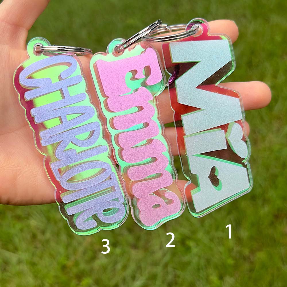 Personalized Laser Keychain, Acrylic Keychain, Diaper Bag Tag, Lunch Box Tag, Backpack Name Tag, Kids Tag, Acrylic Name Tag, Name Tag