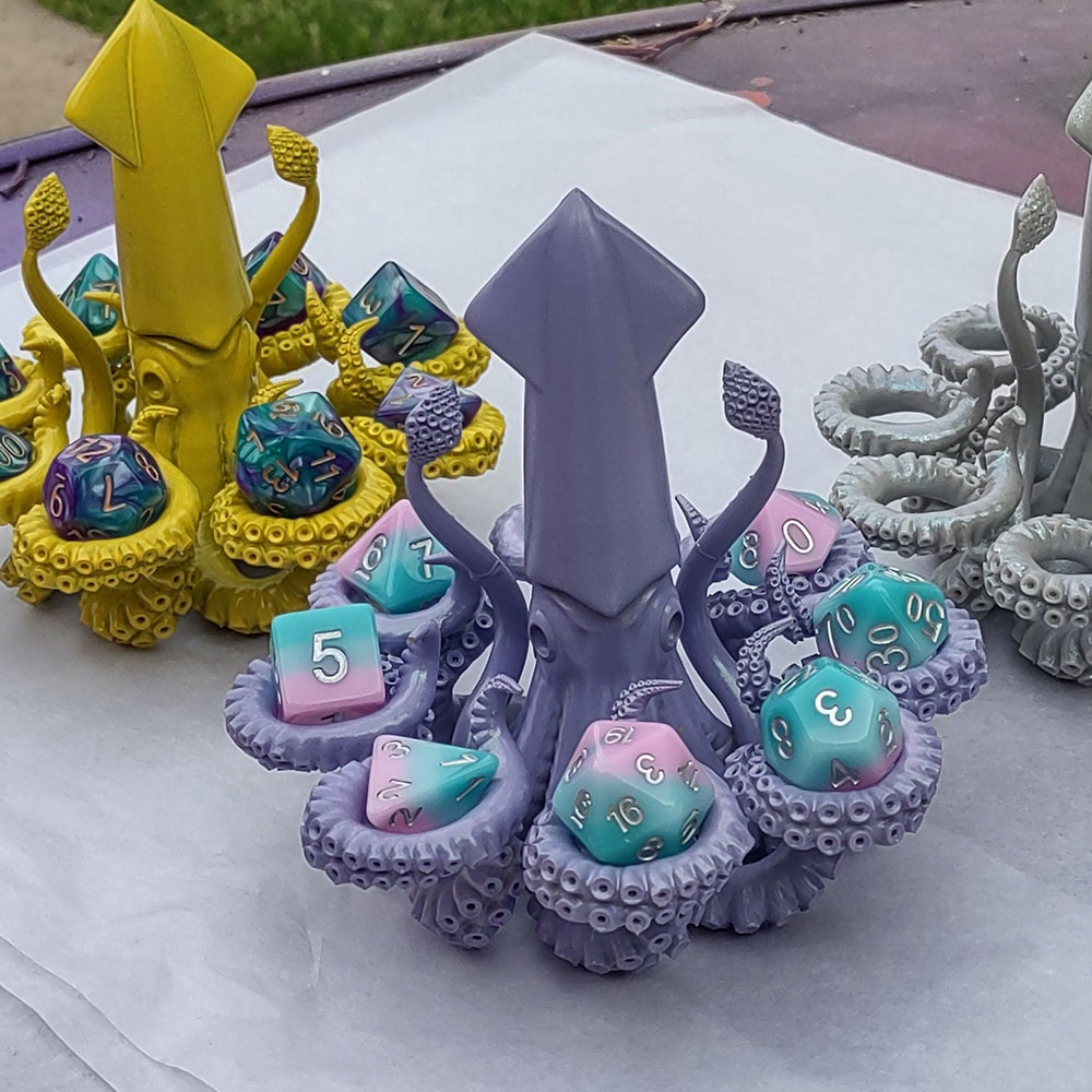 Octopus Dice Holder, Tentacled Knicknack Holder for Dice, Dice Stand RPG Accessories