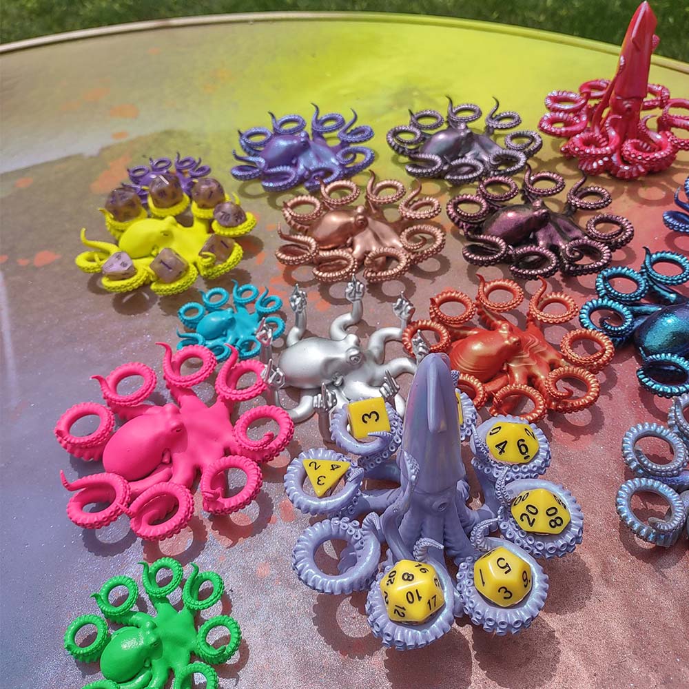 Octopus Dice Holder, Tentacled Knicknack Holder for Dice, Dice Stand RPG Accessories