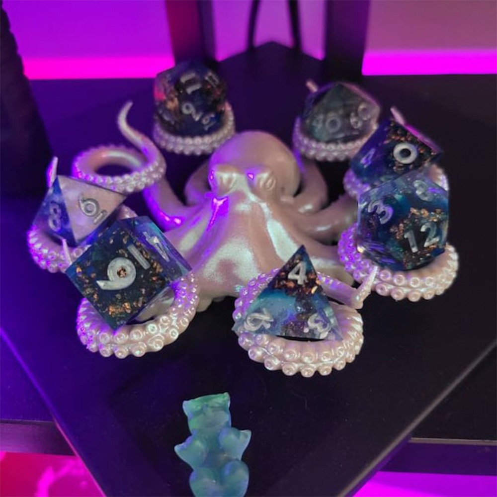 Octopus Dice Holder, Tentacled Knicknack Holder for Dice, Dice Stand RPG Accessories