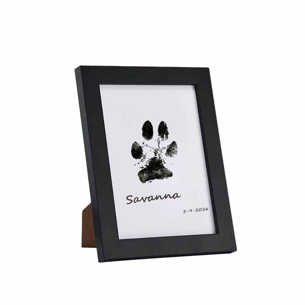 Dog Paw Print Commemorative Photo Frame, DIY Pet Paw Print Mud, Pet Paw Print Pad, No Wash, No Stick Ink, Commemorative Gift