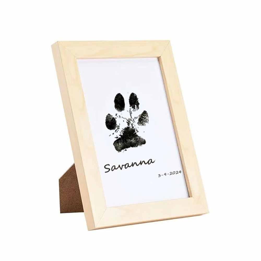 Dog Paw Print Commemorative Photo Frame, DIY Pet Paw Print Mud, Pet Paw Print Pad, No Wash, No Stick Ink, Commemorative Gift