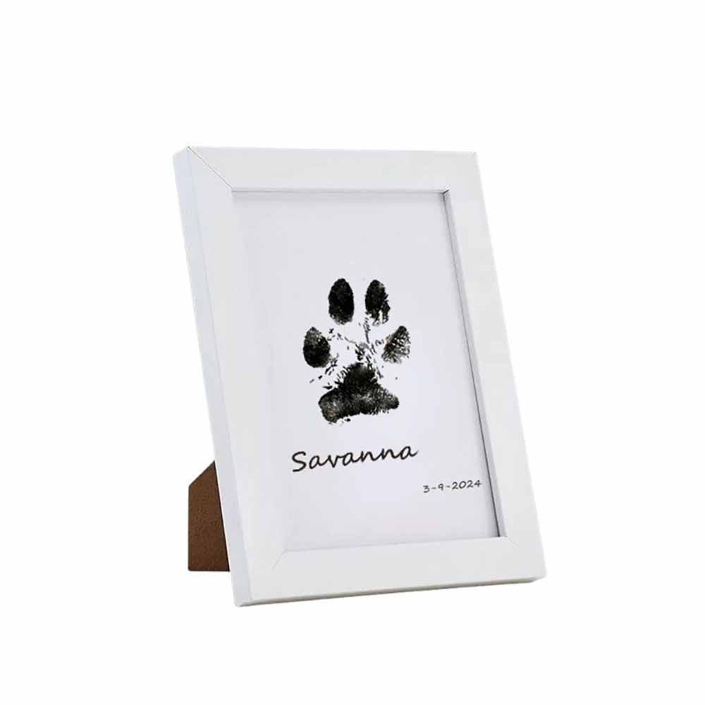Dog Paw Print Commemorative Photo Frame, DIY Pet Paw Print Mud, Pet Paw Print Pad, No Wash, No Stick Ink, Commemorative Gift