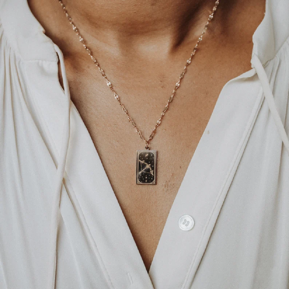 Personalized Zodiac Sign Necklace Best Friend Gift Star Signs Necklace Leo Birthday Gift Tarot Card Necklace Astrology Celestial Jewelry