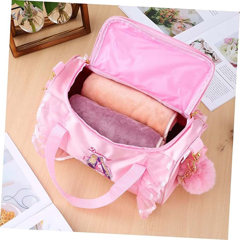 Children's Dance Bag Shoulder Messenger Bag Dancing Backpack Female Embroidered Shoes Silk Storage Srincess Sace