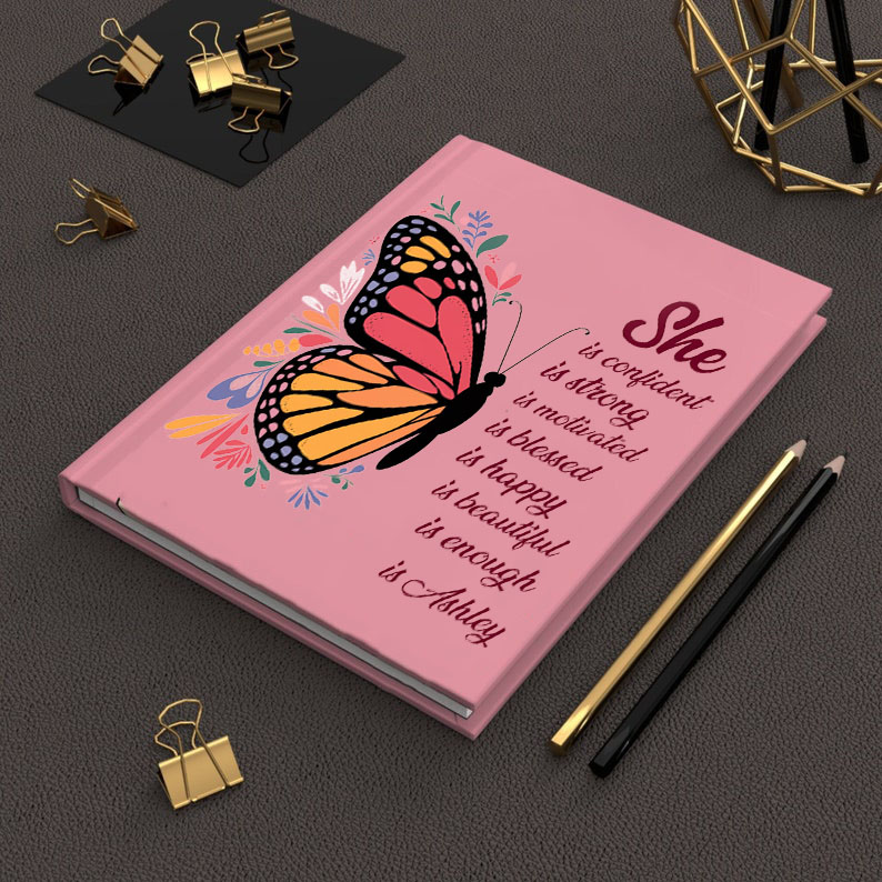 ✨NEW ITEM RELEASED(Original design)!✨Personalized butterfly Journal For Women, Black Women Journal, Custom Name Journal, Gift Best Friend, She Is Me Journal, Healing Journal, Self Care