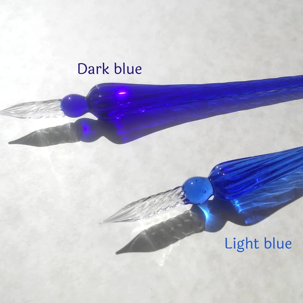 (Set of 2 pcs)Personalized Glass Dip Pen, Calligraphy Pens for Writing, Hand Blown Crystal Glass Dipping Pen, Gifts for Woman Man, Bookworm Gifts for Writing Lovers