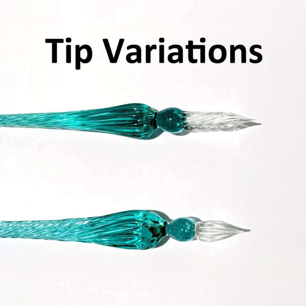 (Set of 2 pcs)Personalized Glass Dip Pen, Calligraphy Pens for Writing, Hand Blown Crystal Glass Dipping Pen, Gifts for Woman Man, Bookworm Gifts for Writing Lovers