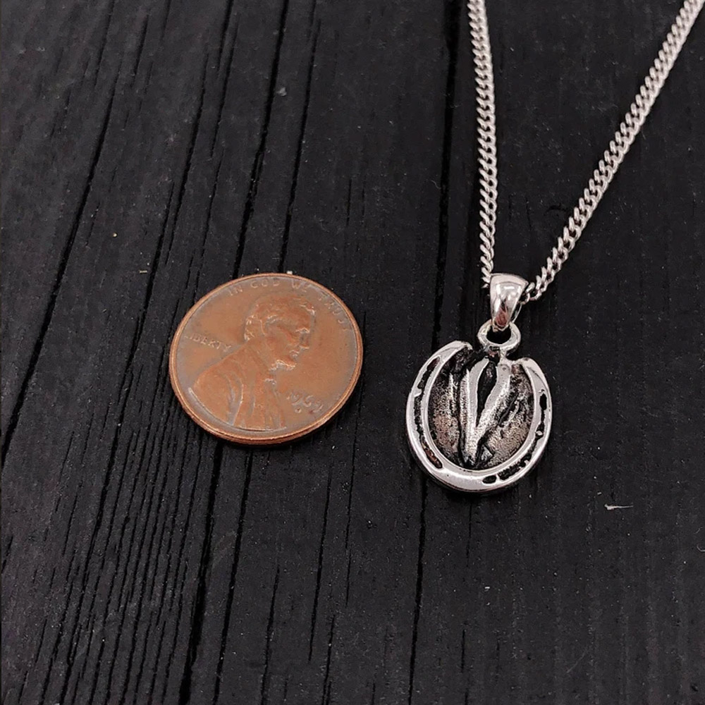 Personalized Horse Hoof Charm Pendant Necklace, Trendy Gold/Silver/Rose Gold Jewelry with Name, Horse Gifts for Woman Horse Lovers