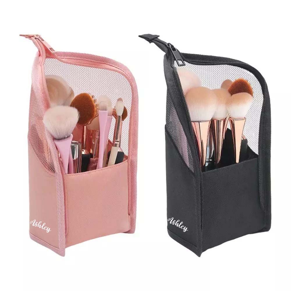 Makeup Brush Bucket Storage Tube Net Celebrity Mask Lipstick Eyebrow Pencil Box Portable Storage Bag Cosmetics Storage Bag