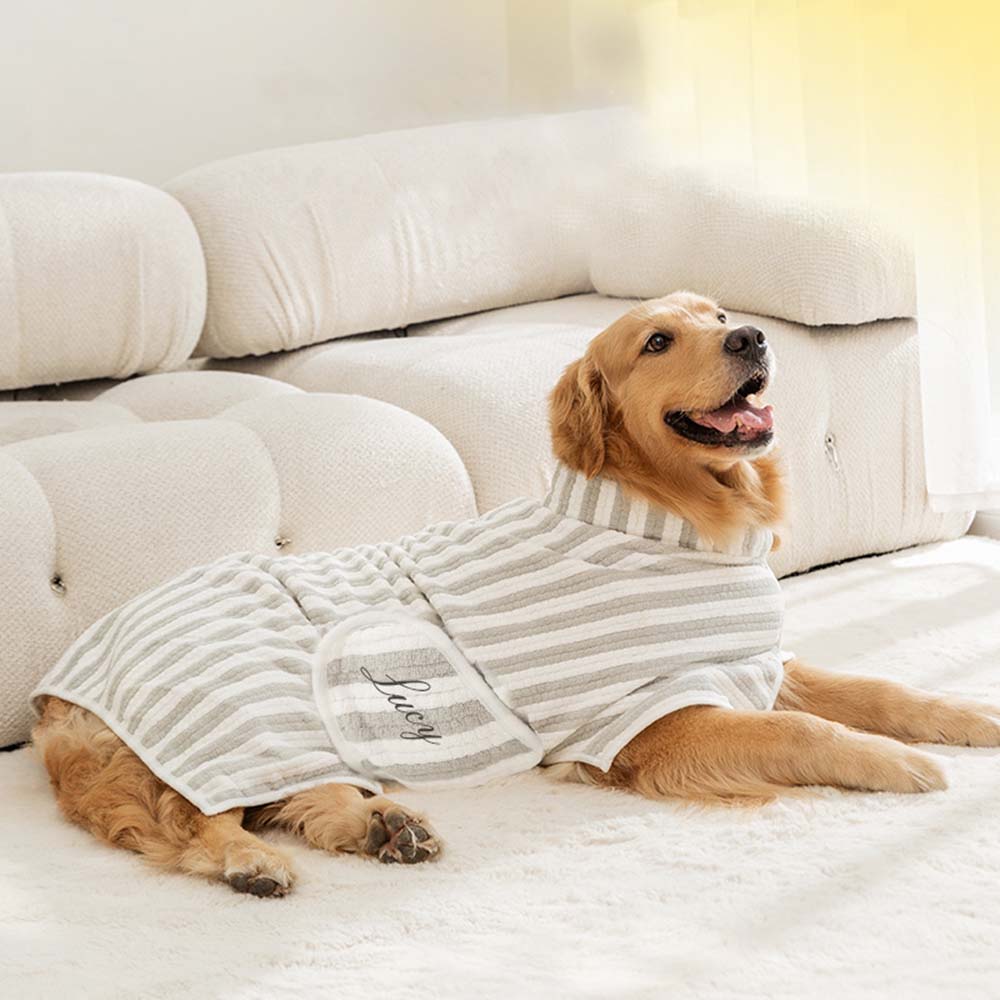 Dog Bathrobe Thick Absorbent Quick-Drying Bath Towel Golden Retriever Shiba Lnu Bath Towel Cat Blanket Pet Supplies