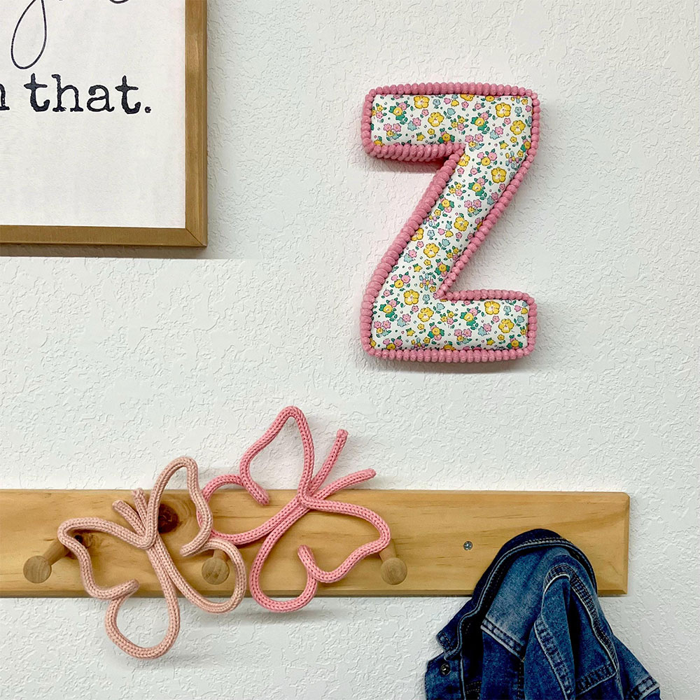Floral and Corduroy Fabric Letters for Wall or Shelf Decor, Nursery, Baby Shower Gift, Girl's Decor, Kid's Bedroom, Baby Name, Initial