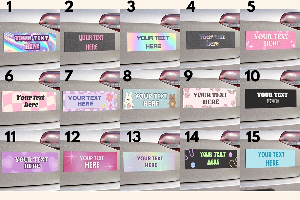 Custom Car Magnet with Meme, Personalized Magnets On Car, Aesthetic Funny Cute Bumper Sticker, Custom Bumper Sticker, Girly Bumper Sticker Gift for Women