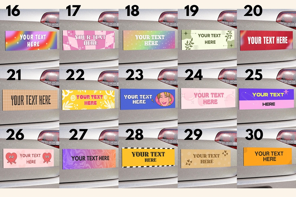 Custom Car Magnet with Meme, Personalized Magnets On Car, Aesthetic Funny Cute Bumper Sticker, Custom Bumper Sticker, Girly Bumper Sticker Gift for Women