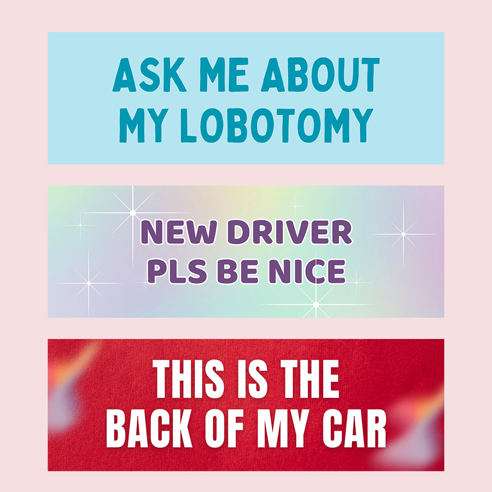 Custom Car Magnet with Meme, Personalized Magnets On Car, Aesthetic Funny Cute Bumper Sticker, Custom Bumper Sticker, Girly Bumper Sticker Gift for Women