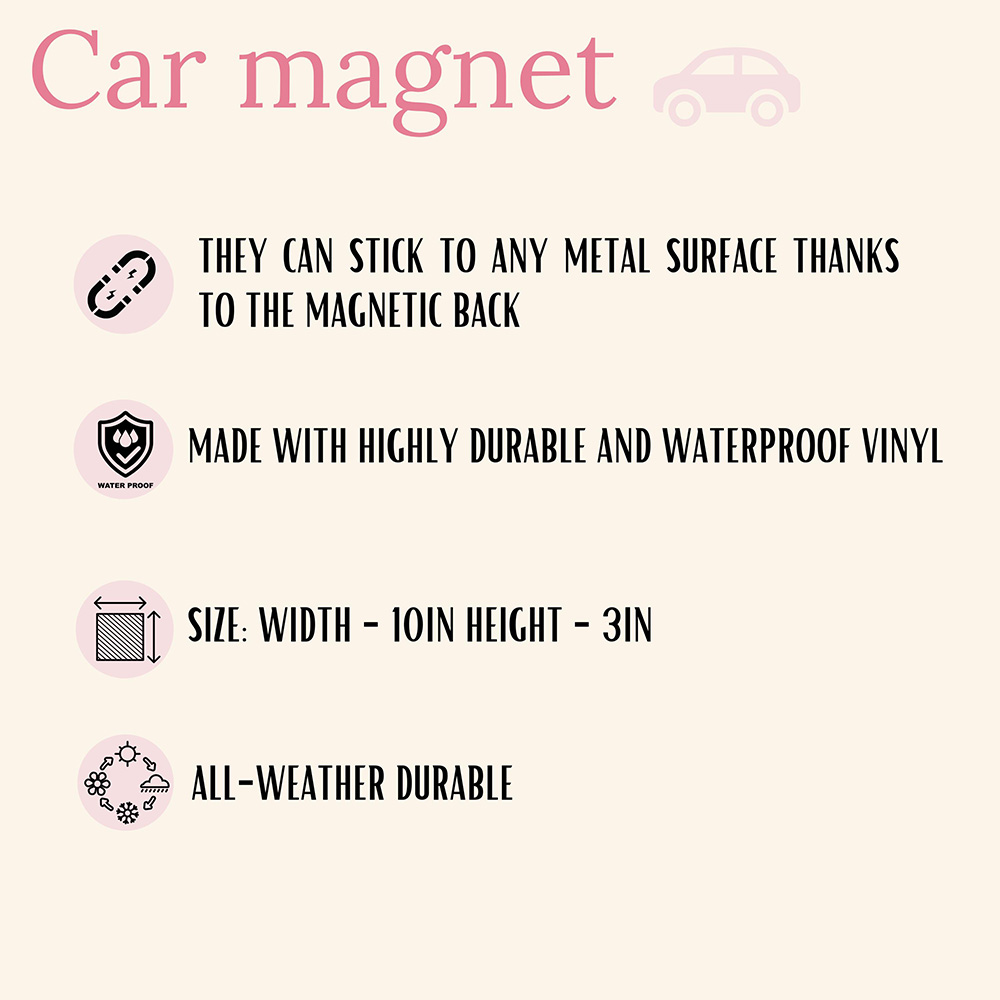 Custom Car Magnet with Meme, Personalized Magnets On Car, Aesthetic Funny Cute Bumper Sticker, Custom Bumper Sticker, Girly Bumper Sticker Gift for Women