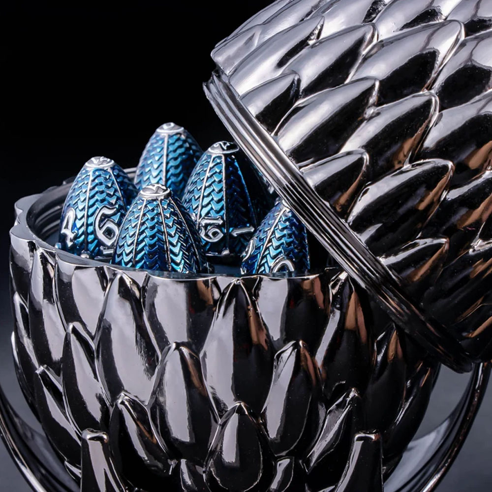 Dragon Egg Metal Dice for Dungeons and Dragons, 7Pcs Polyhedral Dice Set, Dragon Collection Dice for Gifts, Metal DND Dice