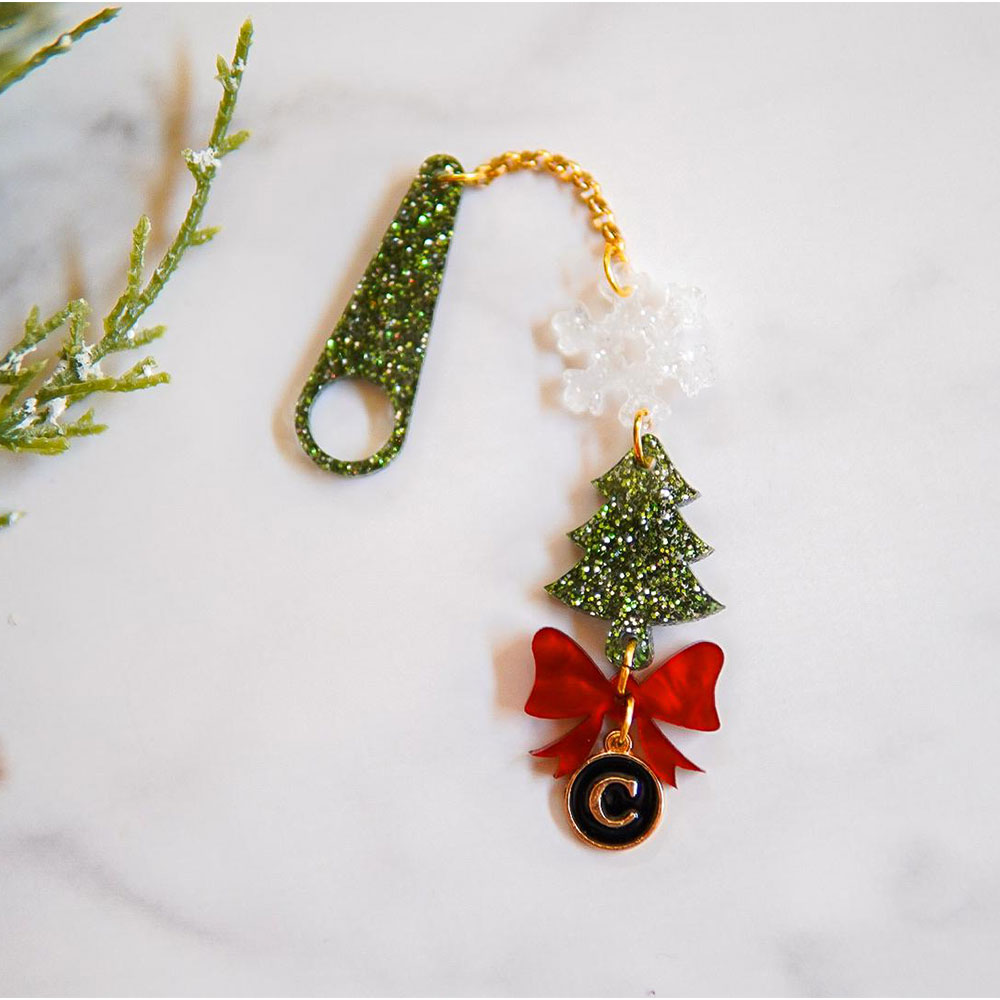 Christmas Tree Tumbler Accessories, Straw Topper, Accessories, Personalized, Name Charm