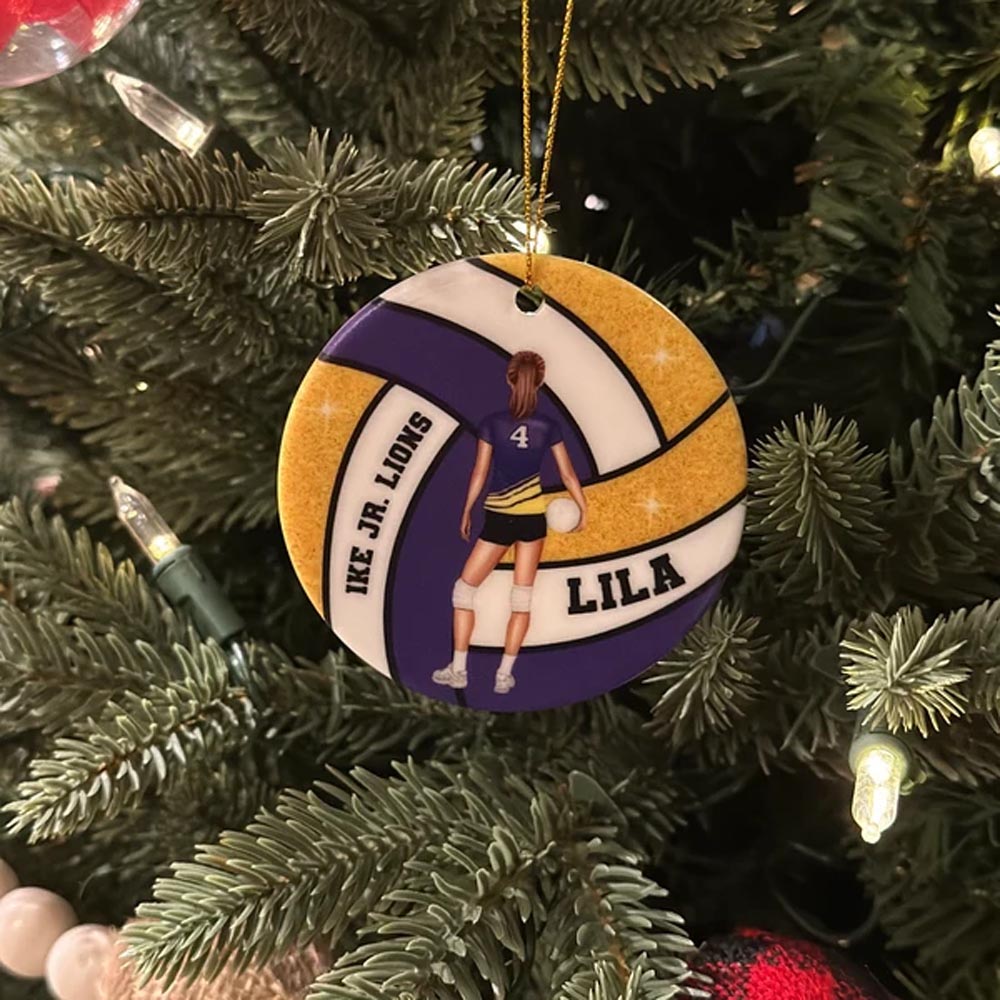 Personalized Volleyball Girl Ornament, Sports Ornament 2024, Christmas Gift for Sport Lover, Christmas Decoration, Team Gift, Senior Gift