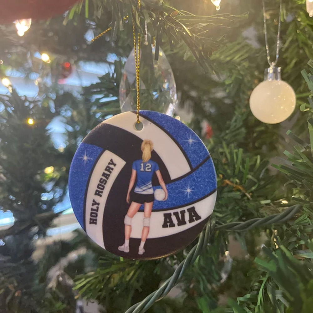 Personalized Volleyball Girl Ornament, Sports Ornament 2024, Christmas Gift for Sport Lover, Christmas Decoration, Team Gift, Senior Gift