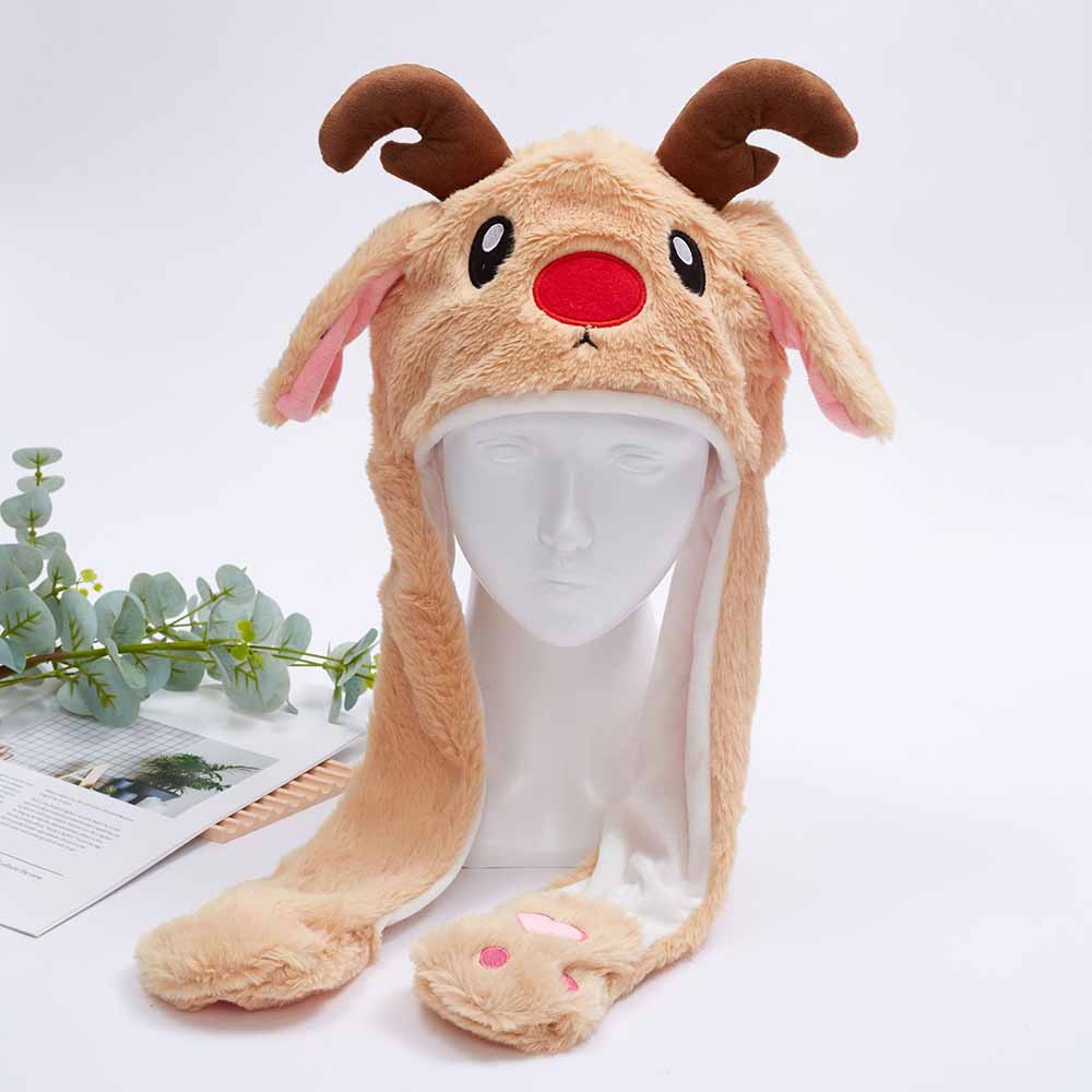 The Moving Plush Christmas Hat Is Soft and Skin-Friendly, A Great Christmas Gift for Family and Friends