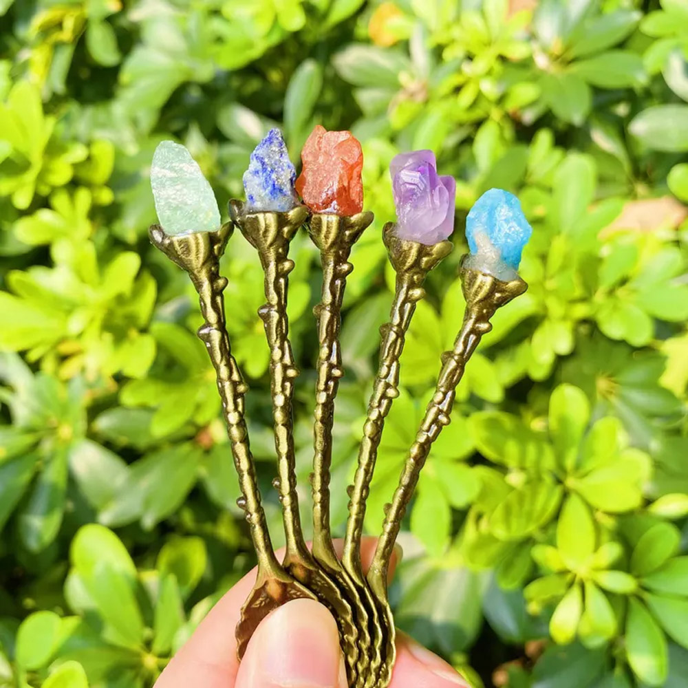 Personalized Crystal Witch Spoon, Magic Apothecary Spoon, Herb Spoons, Tea Coffee Spoons, Dessert Spoons, Birthday Gifts for Woman Crystal Pharmacist Lover